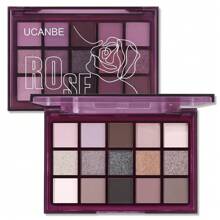 UCANBE Colorful Shimmer Matte Makeup Eyeshadow Palette, 15 Shades Vibrant Pastel Eye Shadow Pallet, High Pigmented Blendable Rainbow Make Up Plattet Kit - 玫瑰調色板 - 查看 1