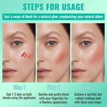 Liquid Blush, Soft Moisturizing Matte Blush, Blendable Face Blush For Cheeks, Long-Wearing Smudge-Proof Natural Blush Liquid - 02 Hoa Hồng Khô - Xem 3