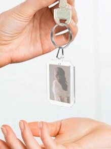 5/10/20/40 piezas Marco de fotos de acrílico transparente en forma octagonal y de corazón para llavero personalizado, gran opción para llaveros de fotos DIY como regalo, adecuado para obras de arte - Ver 3