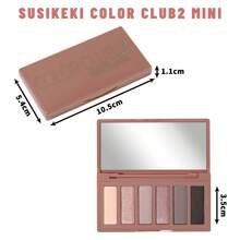 6 Colors Mini Naked Eyeshadow Makeup Palette Rosy Neutral Nude Eye Shadow Shimmer & Matte Make Up Pallet With Mirror Highly Pigmented Long Lasting Waterproof Travel Size Gift Kit 02 - Multicolor - View 8