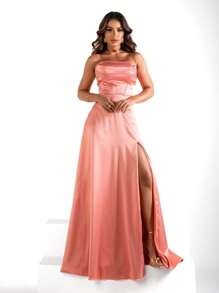 Bridesmaid Dresses - Coral Orange - View 1