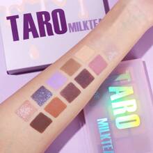 UCANBE Colorful Shimmer Matte Makeup Eyeshadow Palette, 15 Shades Vibrant Pastel Eye Shadow Pallet, High Pigmented Blendable Rainbow Make Up Plattet Kit - 芋頭奶茶 - 查看 3