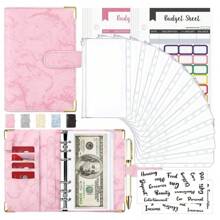 1set A6 Budget Binder With 12 Zipper Envelopes, Money Saving Binder, Money Organizer, Saving Challenge Book With Envelopes, Budget Book, Budget Planner, Budget Book With Cash Envelopes Back To School
