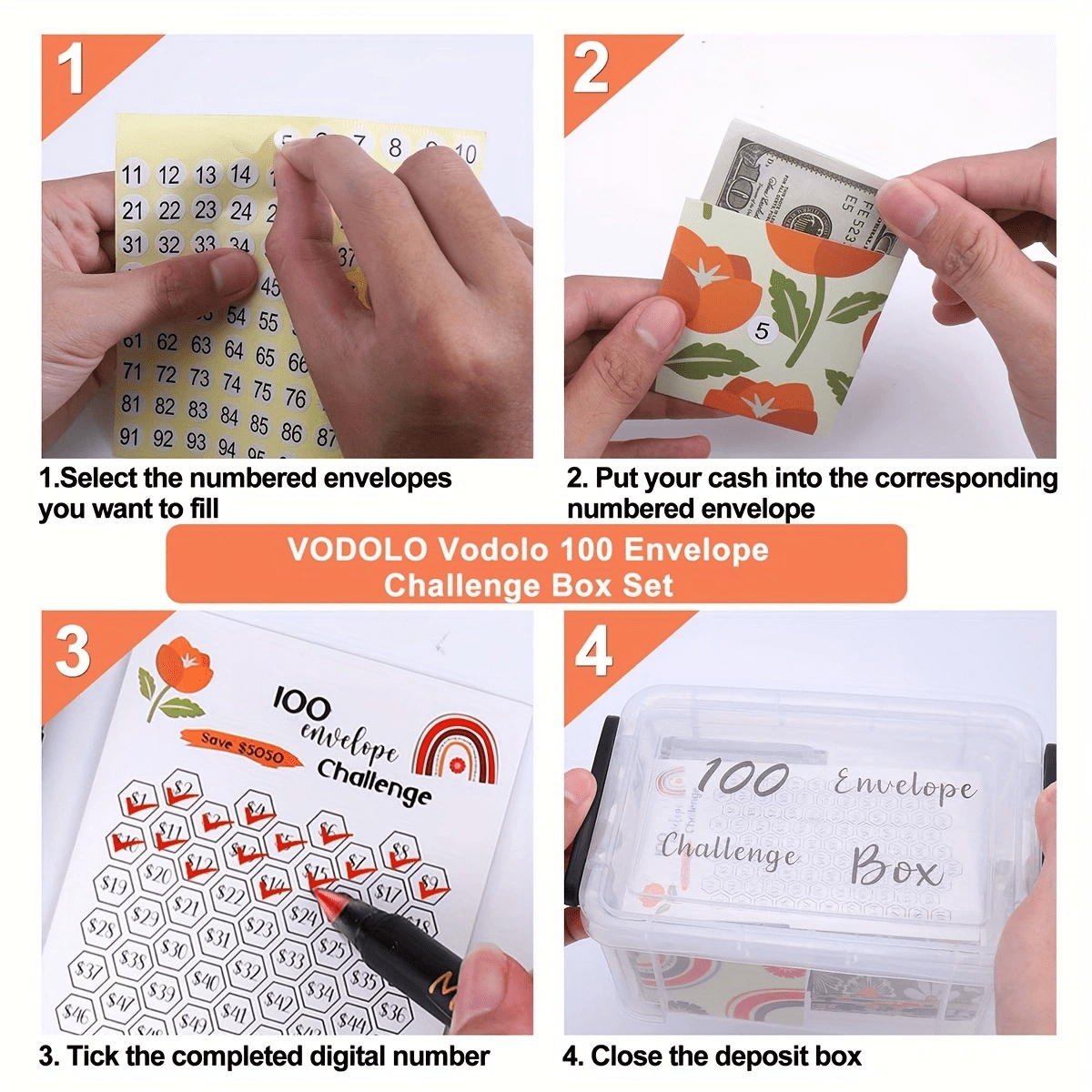 100 Saving challenge Box ver. (リフィルのみ) 100 Saving challenge Box ver. (リフィルのみ)
