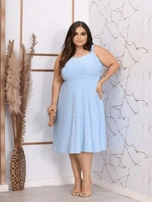 Women Dresses - 淺藍色 - 查看 1