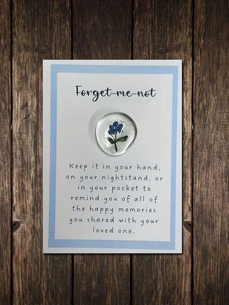1/2 Stück Vergissmeinnicht Taschen-mitbringsel, Angelversary, Erinnerungsgeschenk, Beileidsgeschenk, Geschenk Bei Verlust Eines Geliebten Menschen