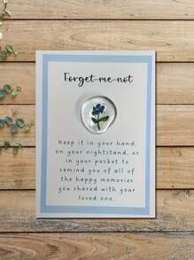 1/2 Stück Vergissmeinnicht Taschen-mitbringsel, Angelversary, Erinnerungsgeschenk, Beileidsgeschenk, Geschenk Bei Verlust Eines Geliebten Menschen