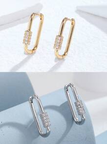 1 đôi Bông tai hình chữ C Zirconia đơn giản, khí quyển, thanh lịch, sang trọng, đáng yêu, sáng bóng dành cho phụ nữ và trẻ em gái. Thích hợp cho mùa tốt nghiệp, kỳ nghỉ, tiệc bãi biển, tụ tập, đám cưới, phù dâu, sinh nhật, cầu hôn, cặp đôi, ngày nhà giáo, ngày của mẹ, ngày lễ tình nhân, lễ hội nữ thần, quà tặng - Vàng - Xem 10