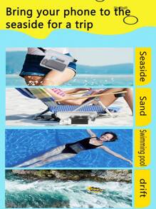 Waterproof Waist Pack For Swimming, Outdoor Activities, And Water Parks With Touch-Screen Compatible Transparent Waterproof Pouch For Phone Pool Bag - White - View 2