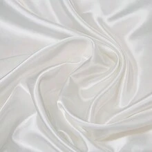 1 件白色奢华丝缎床笠，超柔软深口袋单底部床笠单独出售，不起皱，不褪色，透气，凉爽顺滑床垫保护套，单人双人大号双人床特大号尺寸，适合 6 英寸 8 英寸 10 英寸 12 英寸 14 英寸床垫，对头发和皮肤有益，是送给女孩和女士的情人节礼物 - 白色 - 查看 5