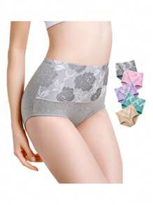 Pantaletas Para Mujer De Moda Algodón Sin Costura 5 Piezas - Gris - Ver 1