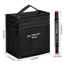 60色標誌筆套裝觸感彩色兒童604色油性雙頭水彩筆批發學生兒童畫筆 - 彩色 - 查看 10