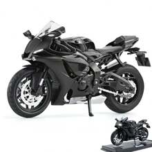 KEAKI 1:12 Coleccion Escala Metal Moto Juguete Yzf-R1 Luz Y sonido Con Base 17CM - Negro - Ver 9