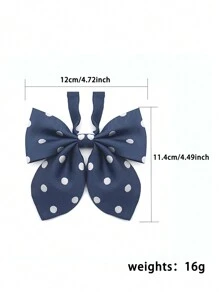 pooting bear 1 Miếng Của phụ nữ Dệt Phong cách học viên Con thỏ Tai Chấm bi Nơ thắt , Thích hợp Để Trang Trí Hàng Ngày , JK Phù hợp - Nhiều màu - Xem 2