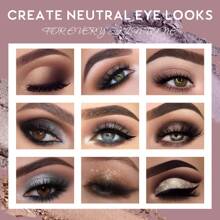 UCANBE Colorful Shimmer Matte Makeup Eyeshadow Palette, 15 Shades Vibrant Pastel Eye Shadow Pallet, High Pigmented Blendable Rainbow Make Up Plattet Kit - 玫瑰調色板 - 查看 4