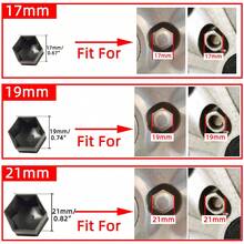 20Pcs Car Wheel Nut Caps Auto Hub Screw Cover 17mm 19mm 21mm Bolt Rims Exterior Decoration Special Socket Protection Dust Proof - Silver - View 5
