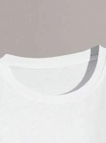 Men T-Shirt Co-Ords - White - View 3