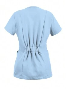 Scrub Tops - สีเบบี้บลู - ดู 4