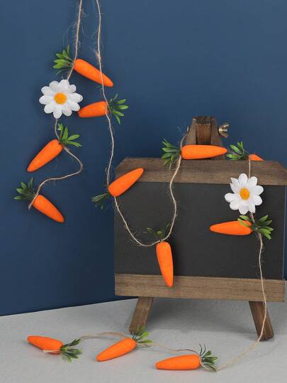 1pc Revival Radish Chain Hanger Revival Egg Rabbit Radish Hemp Rope Puller, Revival Festival Decoration