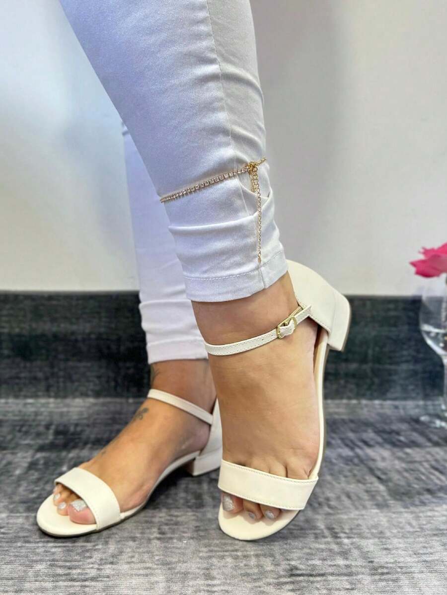 Women Heeled Sandals - 米色 - 查看 1