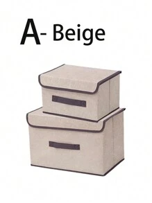 2入組非織布收納盒（大小）,可折疊衣物收納盒,日用品收納容器,高容量收納籃,適用於家庭生活 - 彩色 - 查看 5