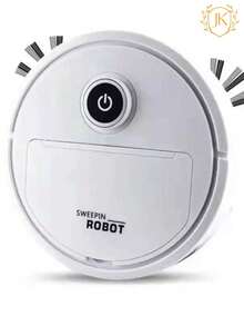 JK Robot Aspirador Máquina de Barrido Limpiador de trapeador de Piso Barredora 3 EN 1 Inteligente Limpiador de Polvo con aspiradora - Blanco - Ver 2