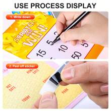 1000pcs/Roll Self-Adhesive Scratch Off Label Sticker,DIY Stickers Scratch Cards Games Scratching Coating Password Sticker 10*30mm
