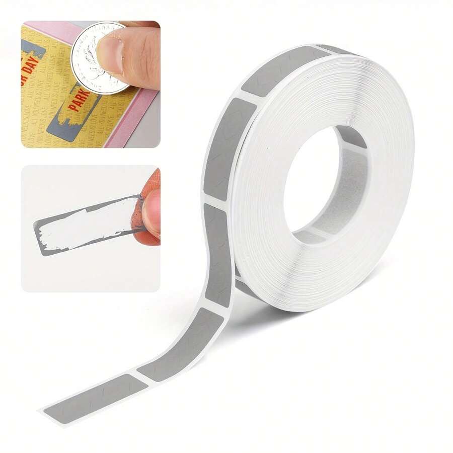 1000pcs/Roll Self-Adhesive Scratch Off Label Sticker,DIY Stickers Scratch Cards Games Scratching Coating Password Sticker 10*30mm