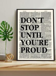 1pc Vintage Quote Poster Canvas Wall Art Without Frame, For Bedroom, Living Room, Study, Staircase, Cafe, Restaurant, Office Home Decor Gifts Birthday Graduation - Multicolor - View 3
