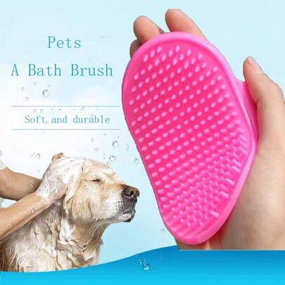 1 Stück Haustier Badeburste, weich, ergonomisches Design für Haustier Baden und Massage, einfach zu verwenden