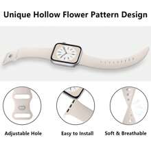 Dây đeo đồng hồ thể thao tương thích với Apple Watch 46mm 41mm 45mm 49mm 40mm 44mm 38mm 42mm, Dây đeo silicon mềm thay thế cho dây đeo đồng hồ Apple tương thích với Apple Watch Ultra 2/Ultra SE/SE 2 Series 10 9 8 7 6 5 4 3 2 1 dành cho nam nữ - 38mm/40mm/41mm - Xem 3
