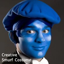 UCANBE Face & Body Paint Foundation Makeup For Kids & Adult, Single Cake Greasepaint(0.52oz), Professional Face Painting Kit With Semi-Matte Finish For Halloween Party, SFX Makeup, Cosplay, Costume, Stage, Mime & Film - 寶藍色 - 查看 6