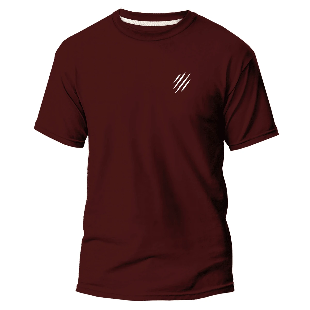 Camiseta Marcas Lançamento 100% Algodão Masculina - Vinho - Visão 1