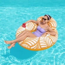 Silla Inflable para Psicina Deluxe Comfort Plush Bestway de 1,18 m mod. 43643 - Naranja - Ver 2