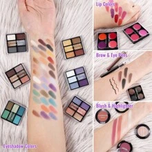 UCANBE Makeup Kit For Teen Girls & Women Full Kit, Beauty Train Case With Starter Cosmetics Set, Make Up Valentine's Day Gift Box With Eyeshadow,Lipgloss,Highlight,Blush,Lip&Eye Pen,Brush & More - 紫黑色 - 查看 7