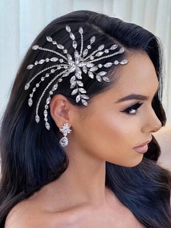Elegant Bridal Hair Comb Side Insert Comb Rhinestone Headpiece, Wedding Hair Accessories Suitable For Wedding, Party, Prom, Holiday Gift Valentine's Day Accessories