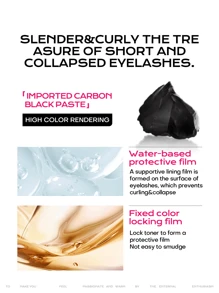 MISTINE 2-In-1 Mascara, Volumizing & Lengthening, 24-Hour Curl Hold, Lift & Length, Waterproof, Smudge-Proof, Vegan Fiber, Cruelty-Free, Natural Black, 10g, 1pc - Black - View 9