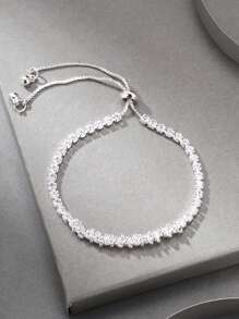 1pc Elegant & Gorgeous & Minimalist Gemstone Chain Adjustable Bracelet For Women To Match Various Occasions Such As Festival, Birthday, Date, Party, Wedding, Holiday, Shopping, Daily Wear, Work - Multicolor - View 13