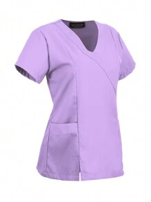 Scrub Tops - Lilac Purple - View 3