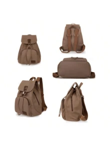 Mochilas Dama Escolares Laptop Impermeable Morral Juvenile Coreana Backpack Antirrobo De Lona Mujere Regalo De Regalo De Cumpleaños Día Navidad Viajar - Gris - Ver 4