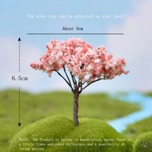 3 Pièces/paquet Mini Cerisiers Figurines Miniatures De Maison De Poupée Accessoires Féeriques De Jardin, Décor De Gâteau, Ornements Pour Décoration De Plante De Paysage Micro, Statut De Bonsaï, Kit De Pelouse De Terrasse De Jardinage Pour Un Cadeau De Bricolage À Domicile