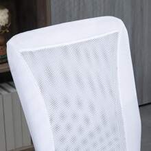 Vinsetto Mesh Office Chair, Desk Chair, Armless Swivel Computer Chair With Rolling Wheels For Study And Work - White - View 9