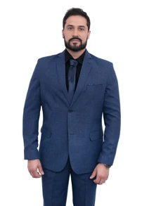 Men Suits - 藏蓝色 - 查看 1