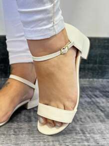 Women Heeled Sandals - 米色 - 查看 3