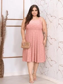 Women Dresses - 乾枯玫瑰色 - 查看 3