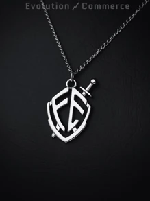 Men's Pendant Necklaces - Silver - View 3
