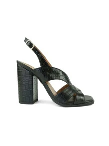 Women Heeled Sandals - Negro - Ver 5