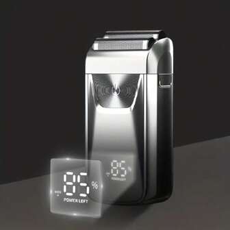 1pc Electric Shaver, Anti-Metal LED LCD Display Electric Shaver Reciprocating Men's Haircut Machine