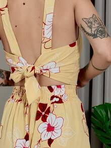 Women Two-Piece Outfits - Bege Estampada - 查看 3