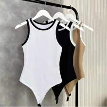 Women Bodysuits - 黑色 - 查看 2